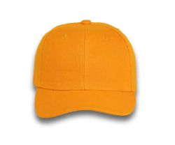48 Bulk 6 Panel Velcro Mid Profile Cap Gold