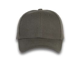 48 Bulk 6 Panel Velcro Mid Profile Cap Dark Grey