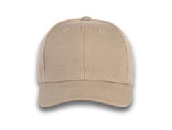 48 Bulk 6 Panel Velcro Mid Profile Cap Khaki
