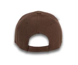 48 Bulk 6 Panel Velcro Mid Profile Cap Brown