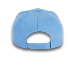 48 Bulk 6 Panel Velcro Mid Profile Cap Light Blue