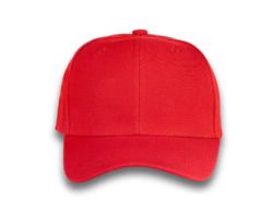 48 Bulk 6 Panel Velcro Mid Profile Cap Red