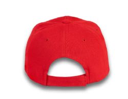 48 Bulk 6 Panel Velcro Mid Profile Cap Red
