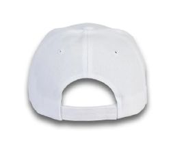 48 Bulk 6 Panel Velcro Mid Profile Cap White