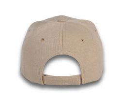 48 Bulk 6 Panel Velcro Mid Profile Cap Light Beige