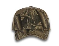 48 Bulk 6 Panel Velcro Mid Profile Cap Camo #8
