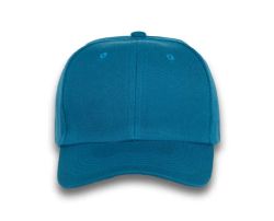 48 Bulk 6 Panel Velcro Mid Profile Cap Teal