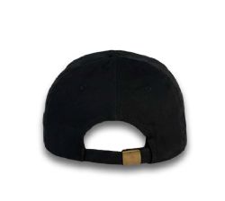 48 Bulk 6 Panel Strapback Mid Profile Cotton Cap Black
