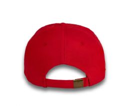 48 Bulk 6 Panel Strapback Mid Profile Cotton Cap Red