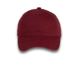 48 Bulk 6 Panel Strapback Mid Profile Cotton Cap Burgundy