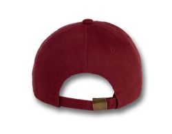 48 Bulk 6 Panel Strapback Mid Profile Cotton Cap Burgundy