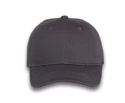 48 Bulk 6 Panel Strapback Mid Profile Cotton Cap Dark Grey