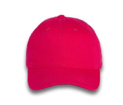 48 Bulk 6 Panel Strapback Mid Profile Cotton Cap Hot Pink