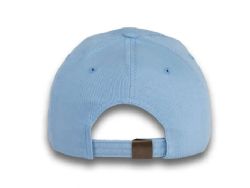48 Bulk 6 Panel Strapback Mid Profile Cotton Cap Light Blue