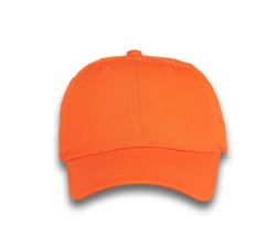 48 Bulk 6 Panel Strapback Mid Profile Cotton Cap Orange