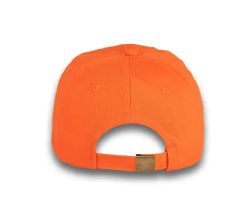 48 Bulk 6 Panel Strapback Mid Profile Cotton Cap Orange
