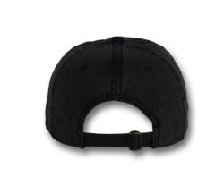 48 Bulk 6 Panel Strapback High Profile Cotton Cap Black