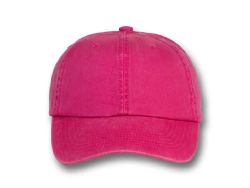 48 Bulk 6 Panel Strapback High Profile Cotton Cap Hot Pink
