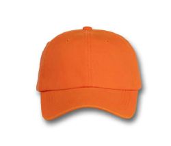 48 Bulk 6 Panel Strapback High Profile Cotton Cap Orange