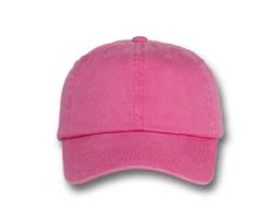 48 Bulk 6 Panel Strapback High Profile Cotton Cap Pink