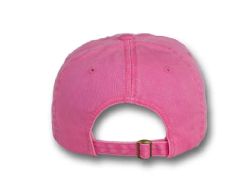 48 Bulk 6 Panel Strapback High Profile Cotton Cap Pink