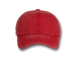 48 Bulk 6 Panel Strapback High Profile Cotton Cap Red