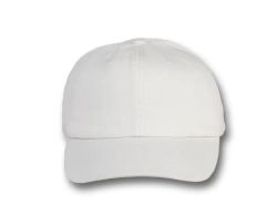 48 Bulk 6 Panel Strapback High Profile Cotton Cap White