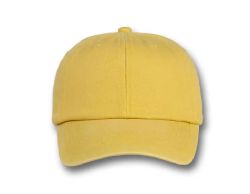 48 Bulk 6 Panel Strapback High Profile Cotton Cap Yellow