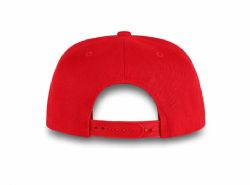 48 Bulk 6 Panel Snapback High Profile Acrylic Flat Brim Hat Red