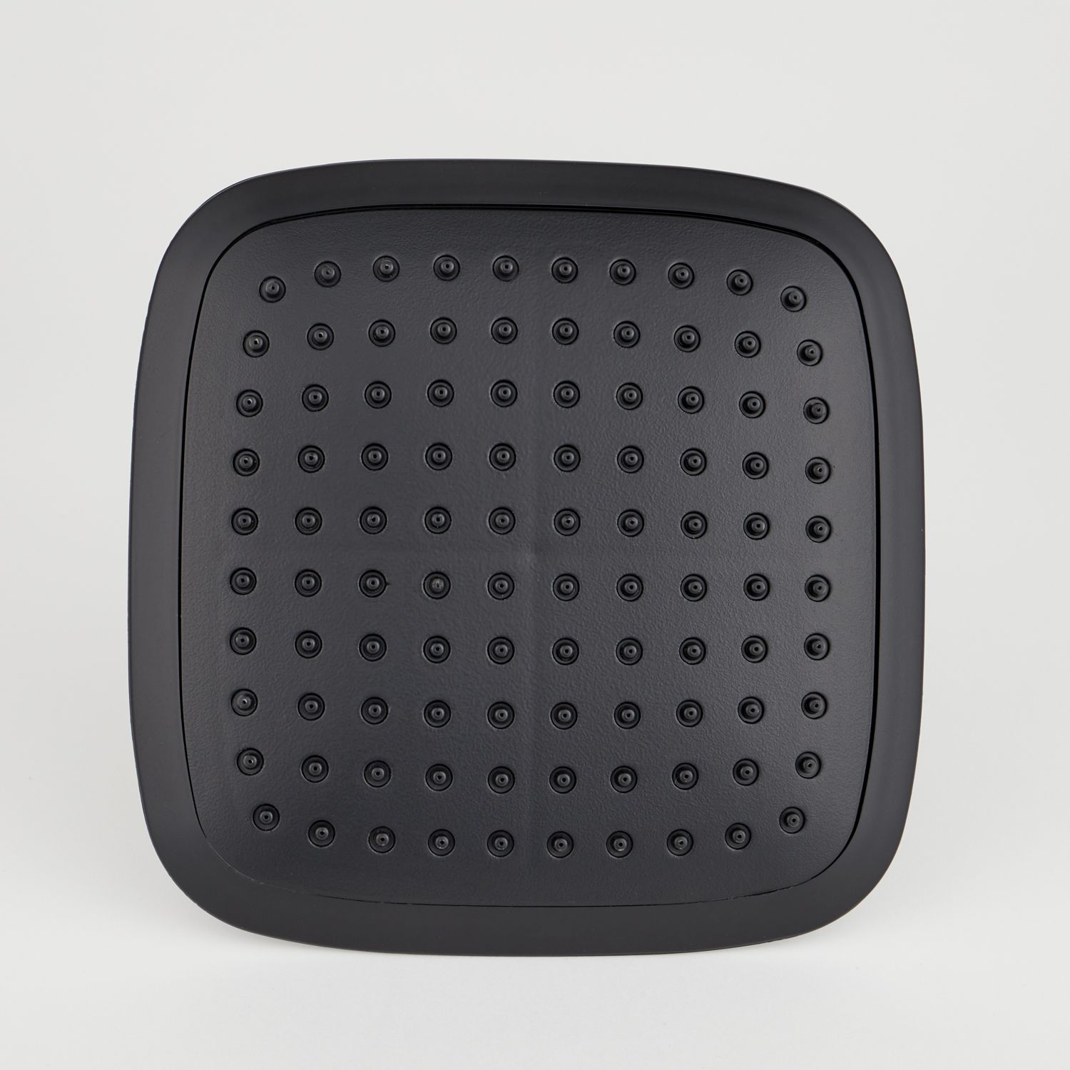 12 Bulk 8" Fixed Square Rounded Corner Rainfall Shower Head, Matte Black