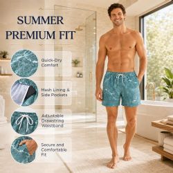 36 Bulk Mens Assorted Prints Bathing Suite Assorted Sizes M-2xl