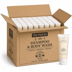 100 Bulk Yacht & Smith 2 In 1 Shampoo And Body Wash 3oz Bottle
