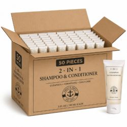 50 Bulk Yacht & Smith 2 In 1 Shampoo And Conditioner 3oz Bottle