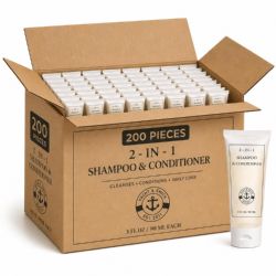 200 Bulk Yacht & Smith 2 In 1 Shampoo And Conditioner 3oz Bottle