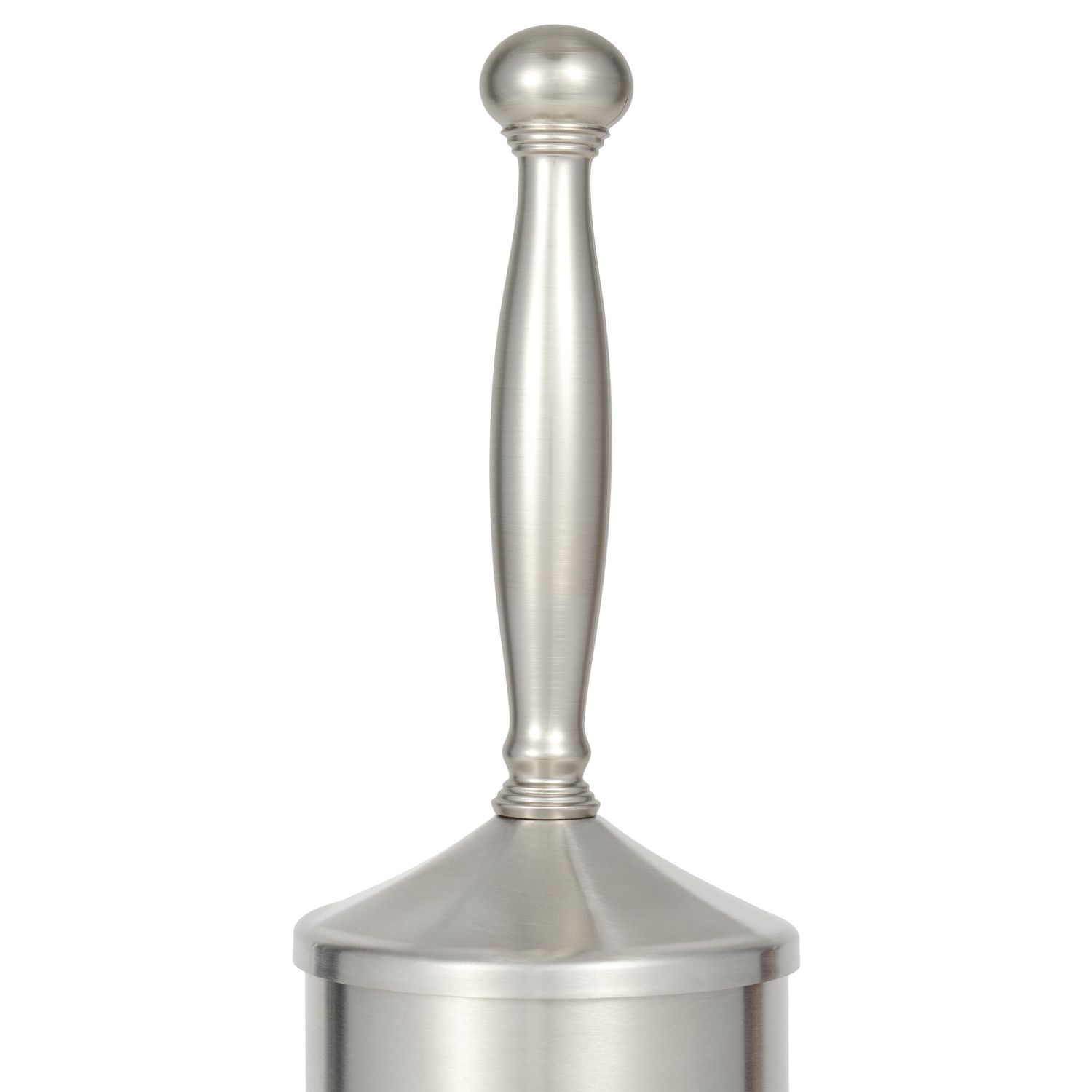 6 Bulk Petrona Brushed Stainless Steel Toilet Bowl Brush And Holder, Silver