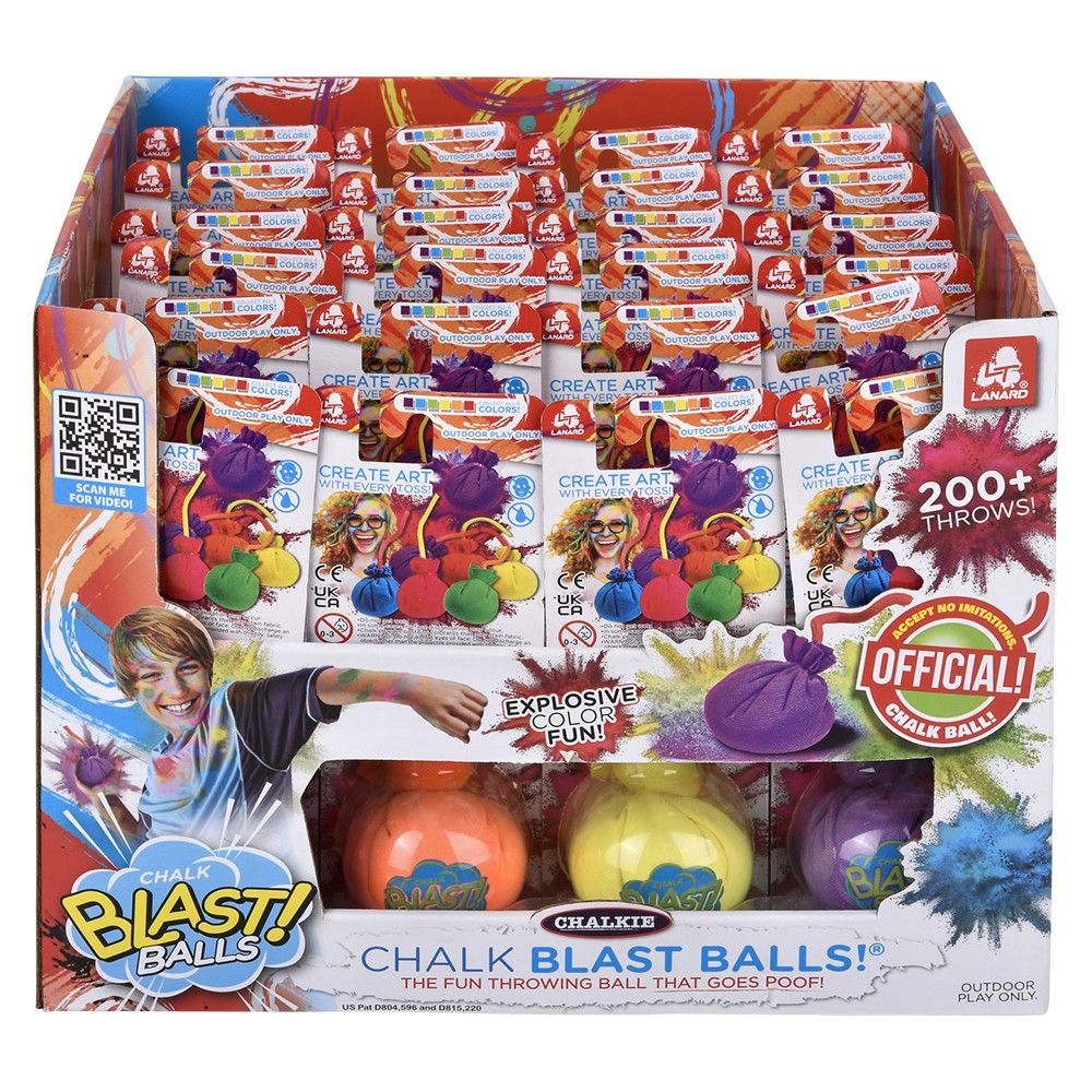 48 Bulk Lanard Chalk Blast Balls 48pc Pdq