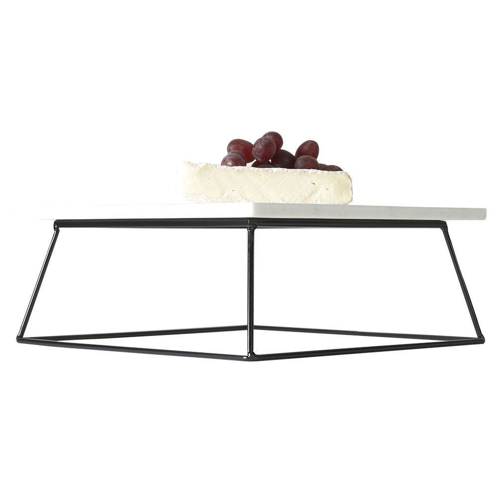 4 Bulk Sophia Grace Square Marble Table Riser, White/black