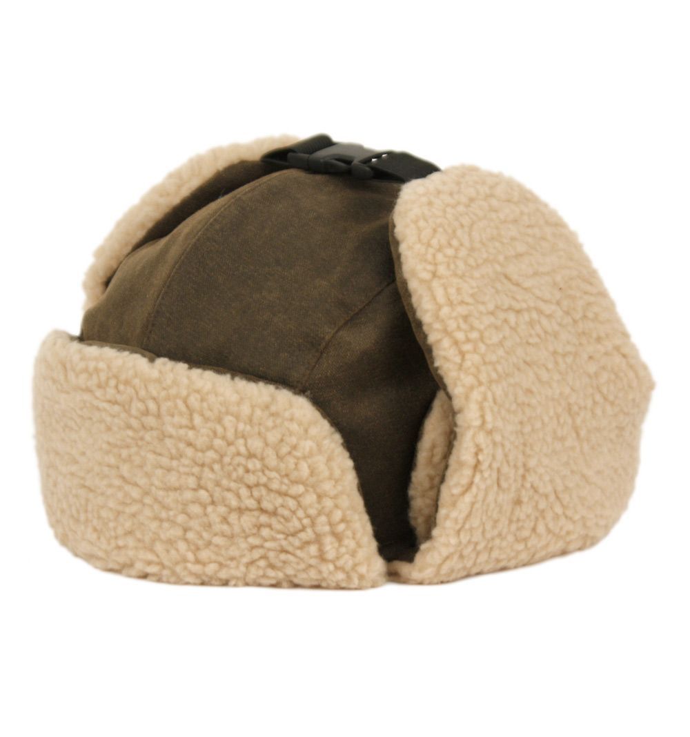 12 Bulk Wax Cotton/sherpa Fur Winter Trapper Hats