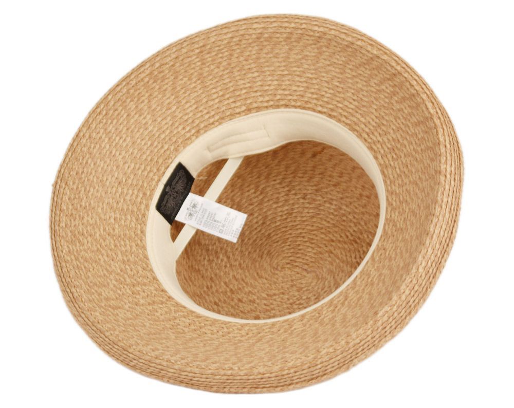 6 Bulk Braid Straw Sun Cloche Hats W/self String Band Assorted