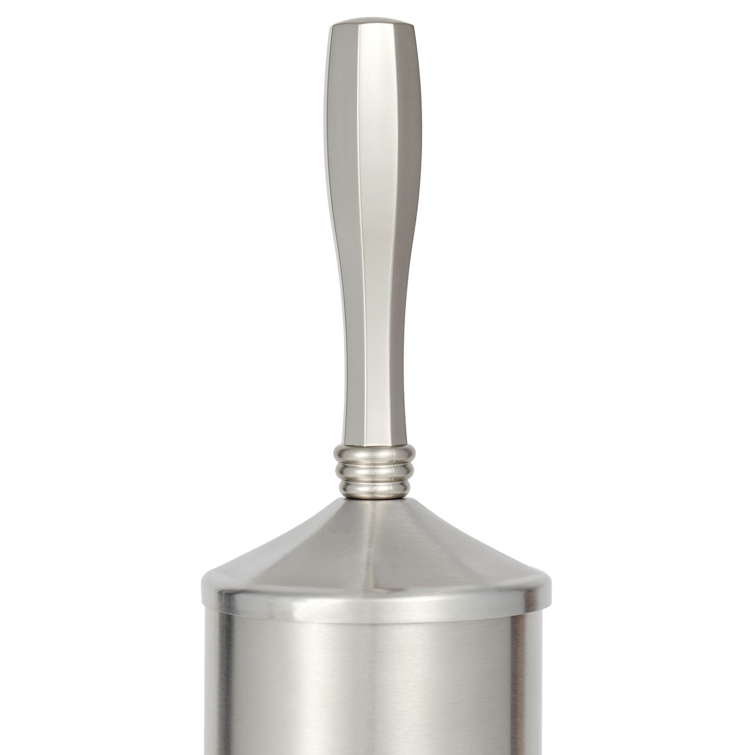 6 Bulk Marquee Brushed Stainless Steel Toilet Bowl Brush And Holder, Silver