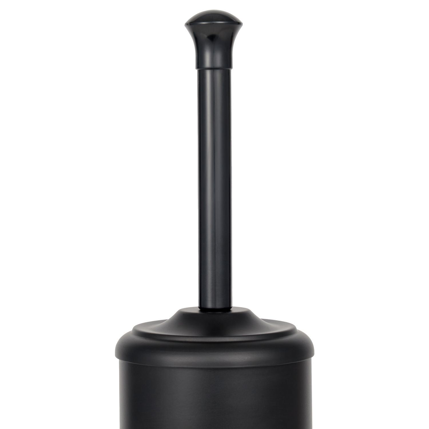 6 Bulk Spire Brushed Stainless Steel Toilet Bowl Brush And Holder, Black