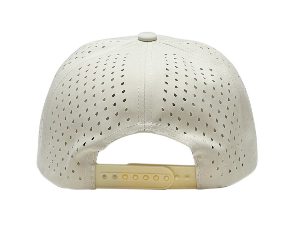 3 Bulk 5-Panel Laser Cut Perforated Snapback Caps With Design Patch