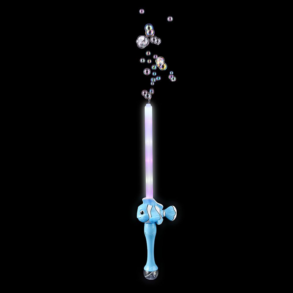 24 Bulk 29" LighT-Up Clown Fish Bubble Sword