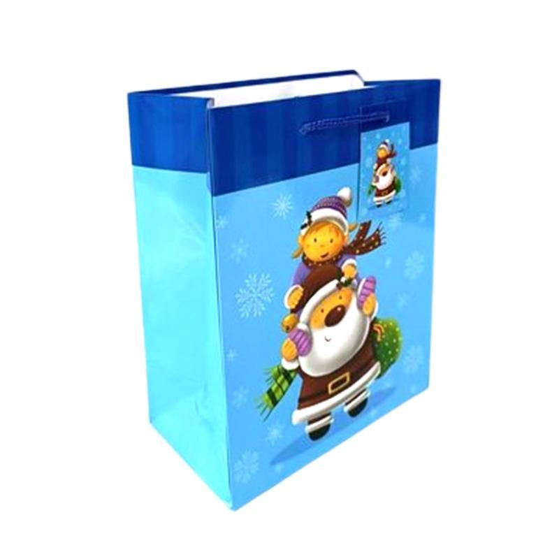120 Bulk 3pk Medium Glossy Christmas Bag