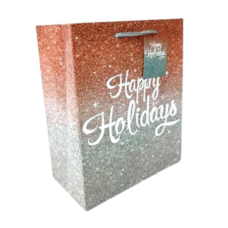 120 Bulk 3pk Medium Glossy Christmas Bag