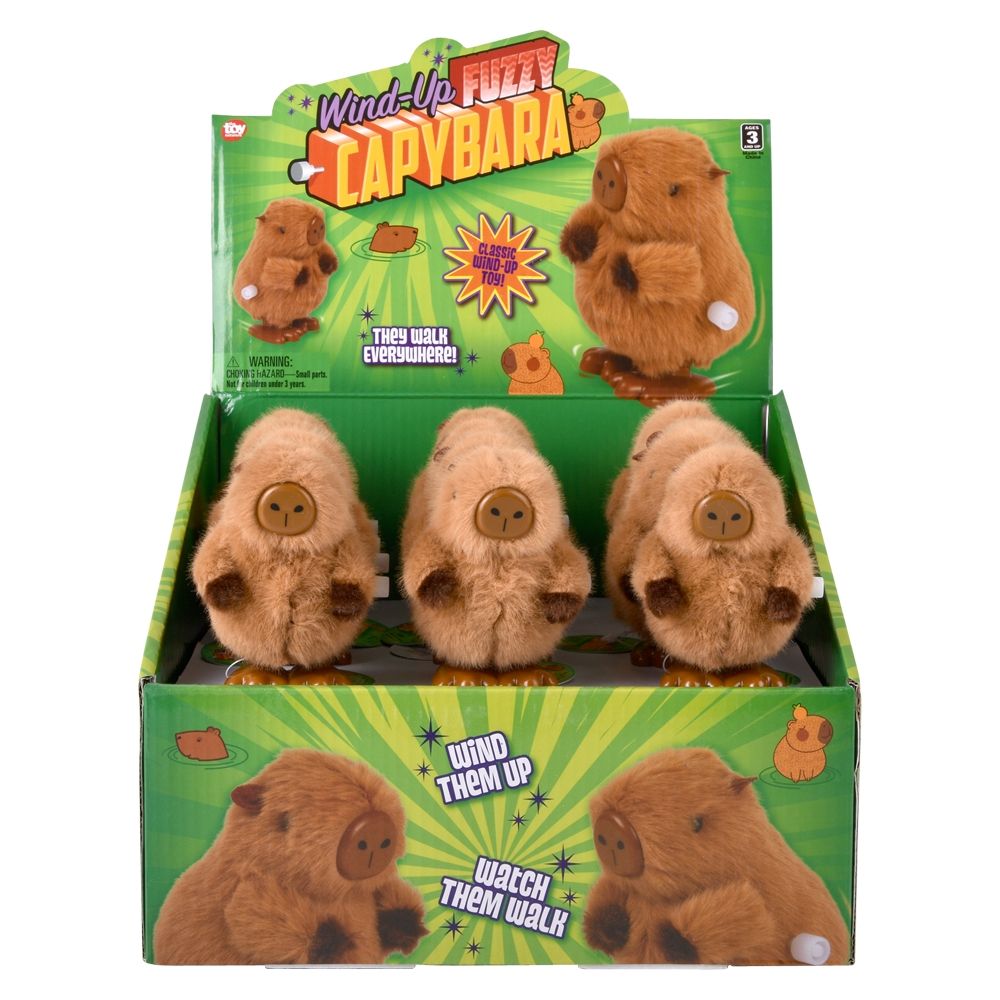 144 Bulk (t) 3.33" WinD-Up Fuzzy Capybara 24ct