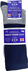 12 Bulk Yacht & Smith Women's Cotton Diabetic Assorted Colors Thermal Crew Socks Size 9-11