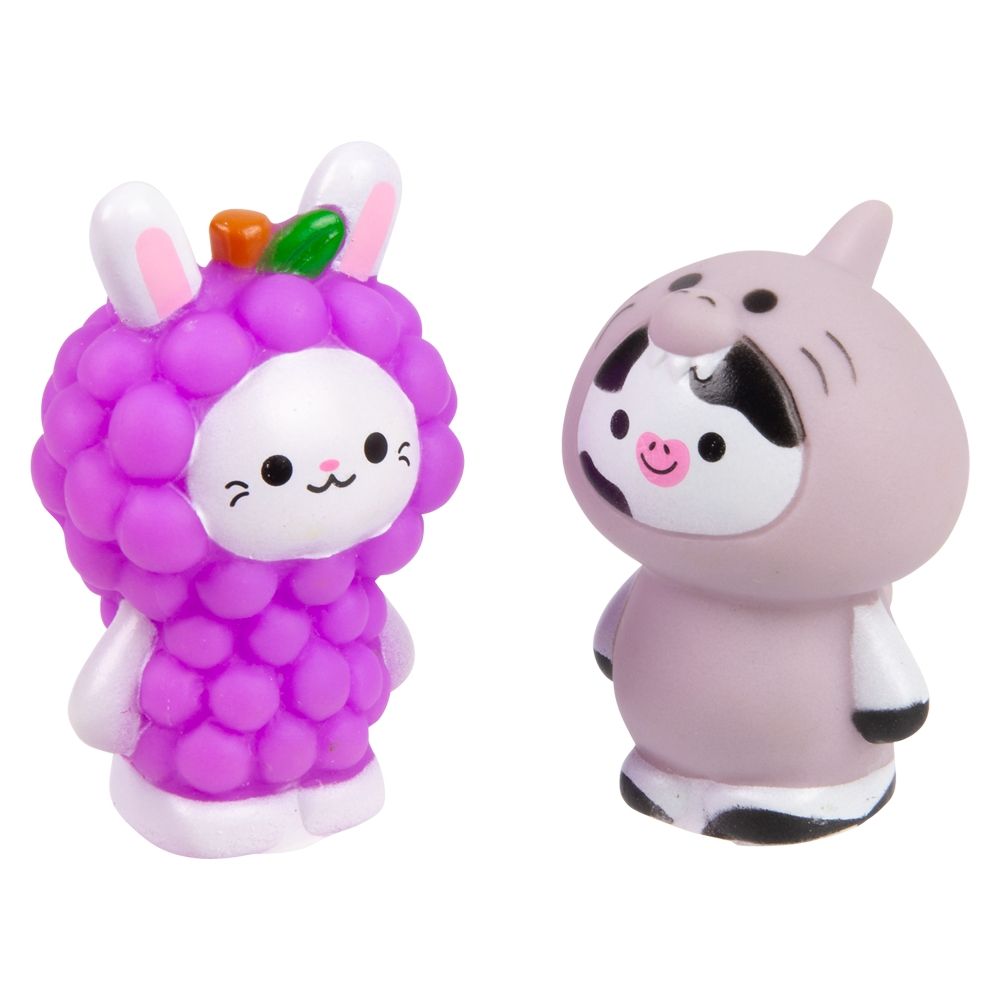 500 Bulk (t) 2" Rubber Kawaii Dressed Animals