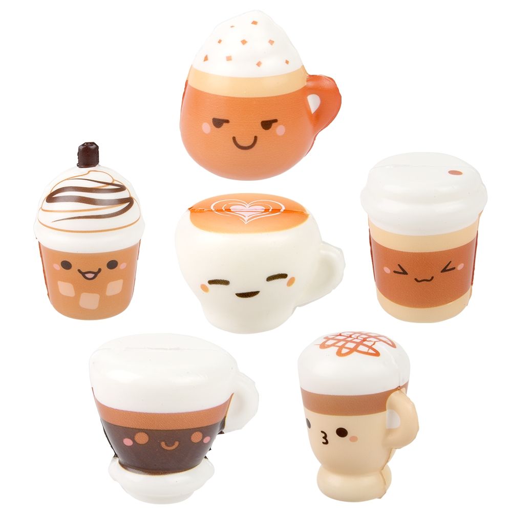 600 Bulk Micro Squish Kawaii Coffee 2"