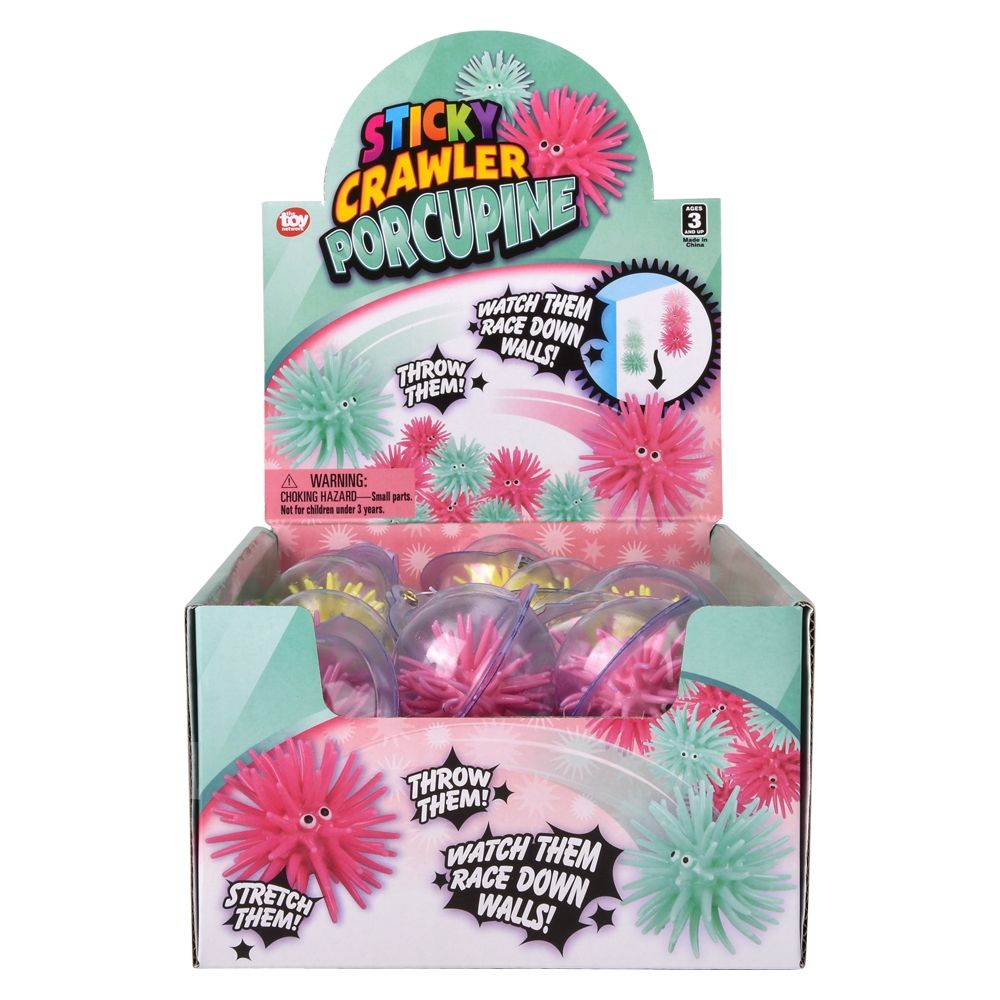 384 Bulk (t) 1.5" Sticky Crawling Porcupine 24ct